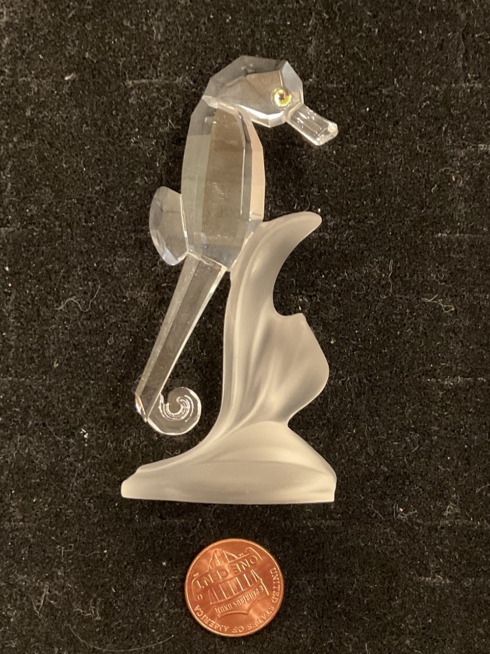 Swarovski Crystal Seahorse on Wave